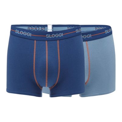 Pack of two blue hipster trunks